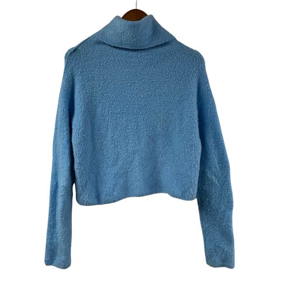 Free People Soft Fuzzy Turtleneck Sweater Small Boxy Pullover Lightweight - Picture 7 of 7